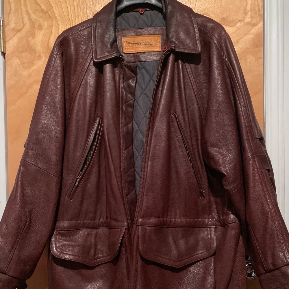 Vintage Timberland Leather Jacket Size L